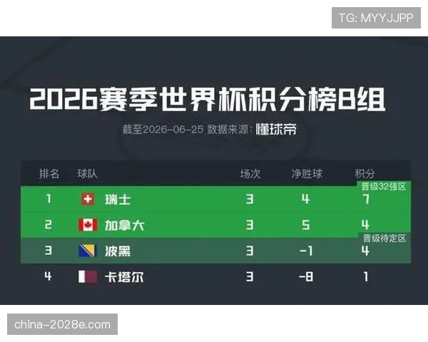 瑞士击败加拿大:锁定世界杯B组第一 瑞士击败加拿大:锁定世界杯B组第一